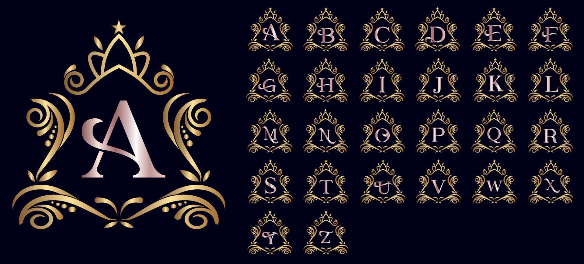 élégant monogramme du logo royal vecteur