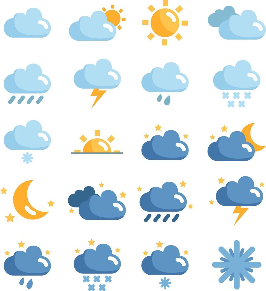 fonte météo, illustration, vecteur, sur un fond blanc. vecteur