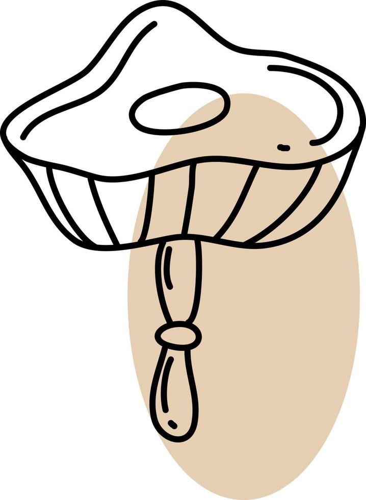 Champignon russule, illustration, vecteur sur fond blanc