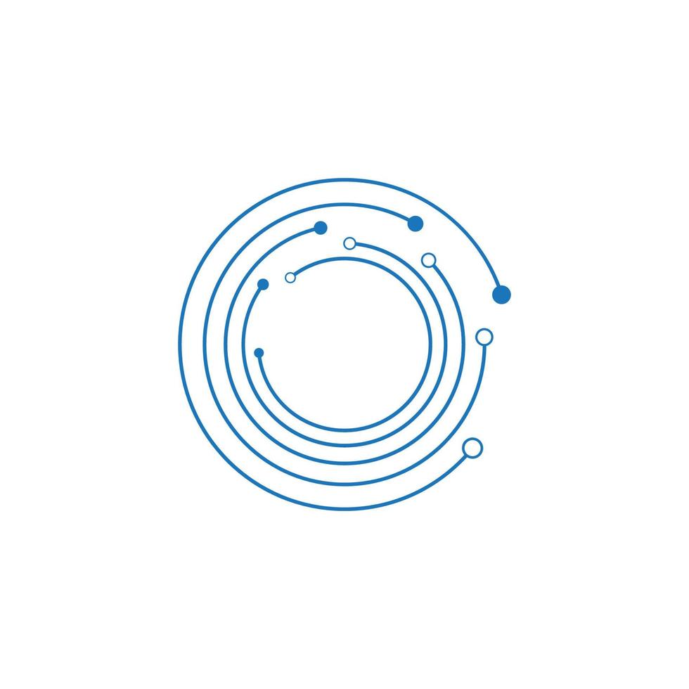 illustration vectorielle de circuit cercle modèle vecteur