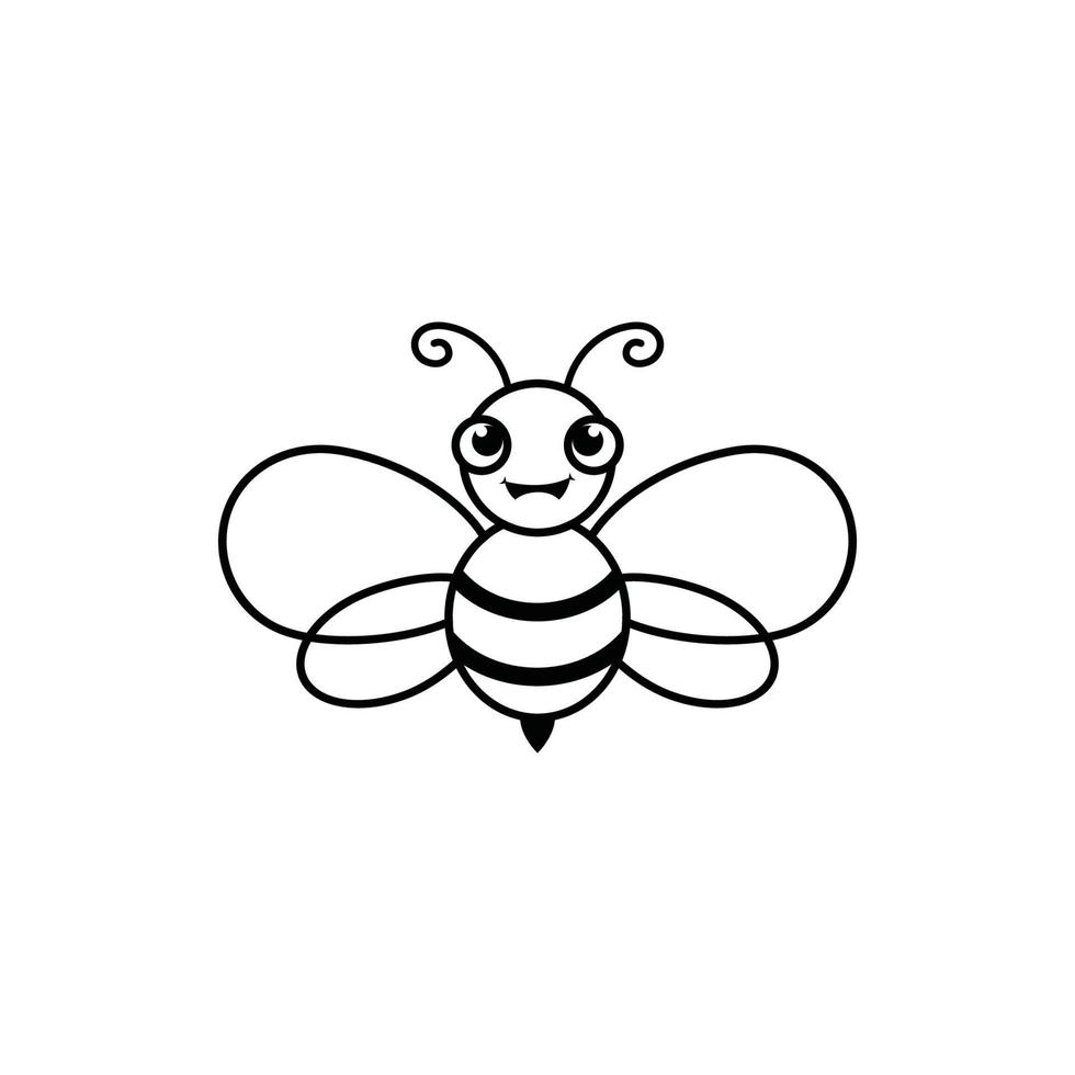 modèle de conception d'illustration d'icône de vecteur d'abeille