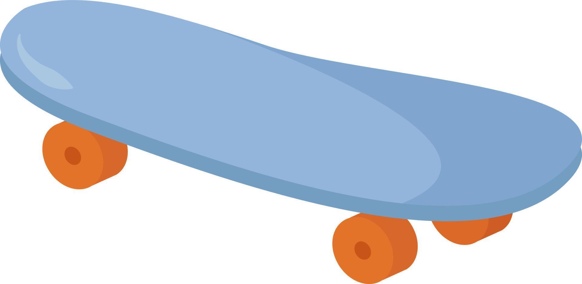 skateboard bleu, illustration, vecteur sur fond blanc.