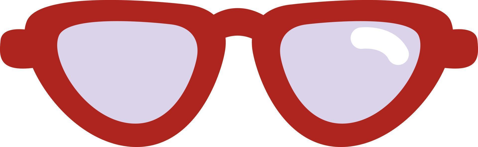 lunettes rouges modernes, illustration, vecteur, sur fond blanc. vecteur