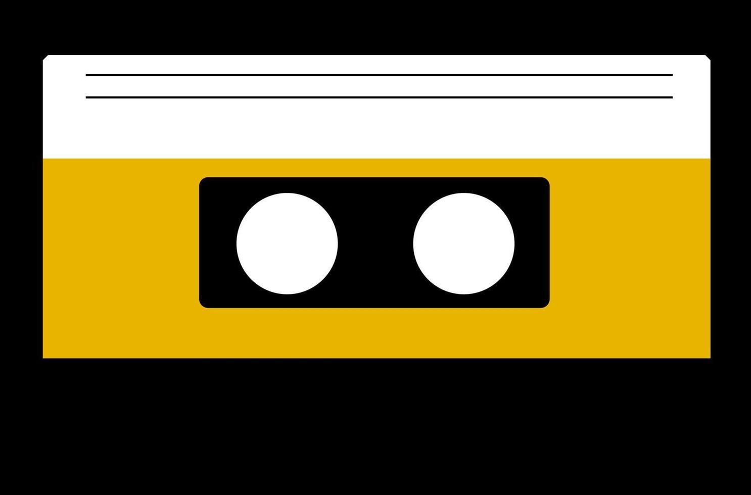 cassette de musique, illustration, vecteur sur fond blanc