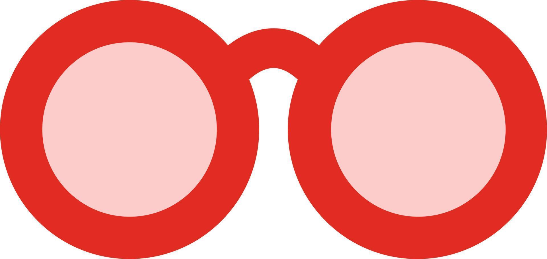 lunettes rouges, illustration, vecteur sur fond blanc.