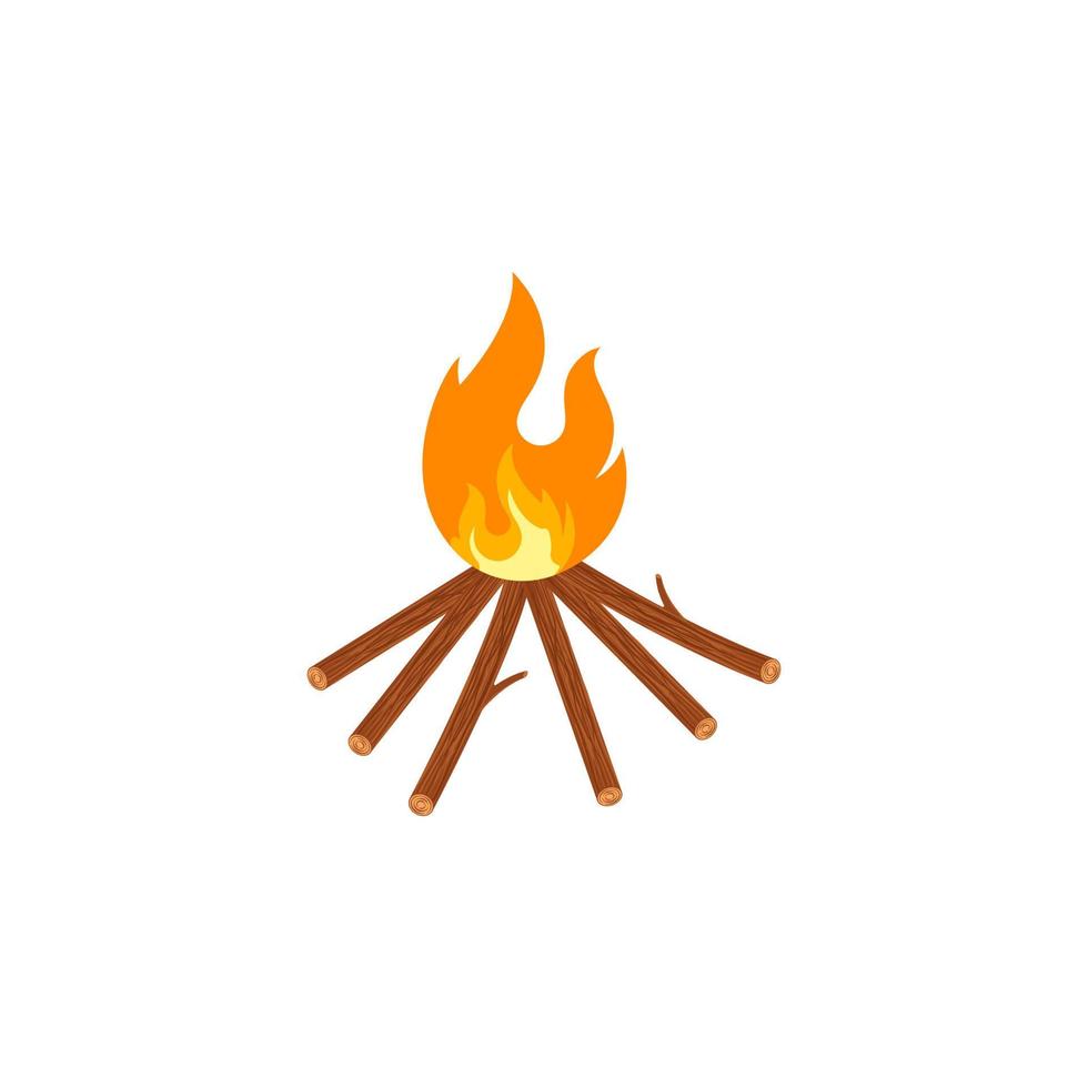 conception d'illustration vectorielle d'icône de feu de joie vecteur