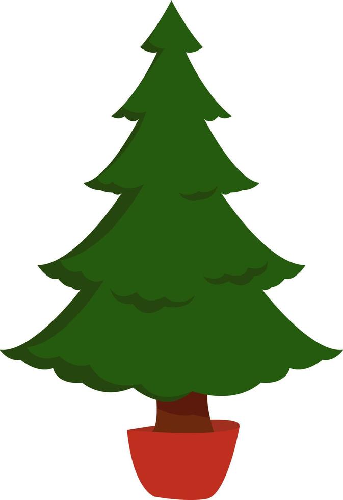 sapin vert, illustration, vecteur sur fond blanc.