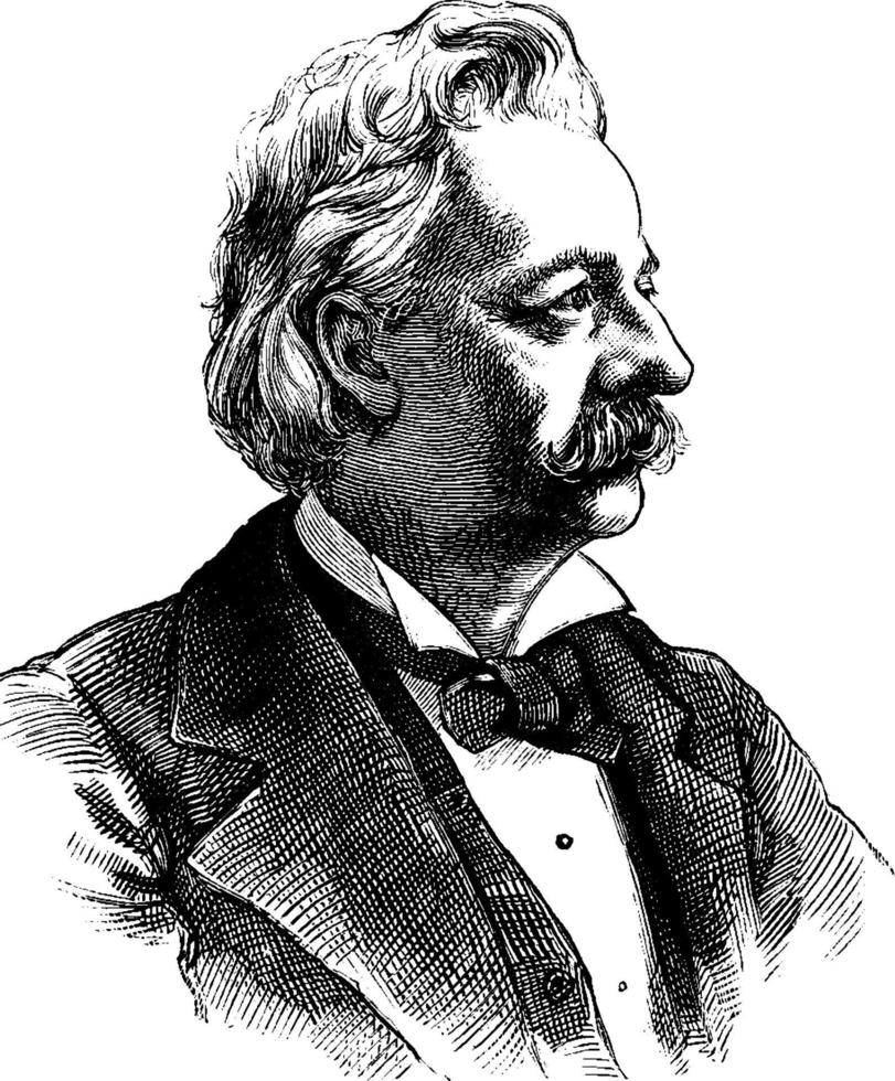 général henry w. slocum, illustration vintage vecteur