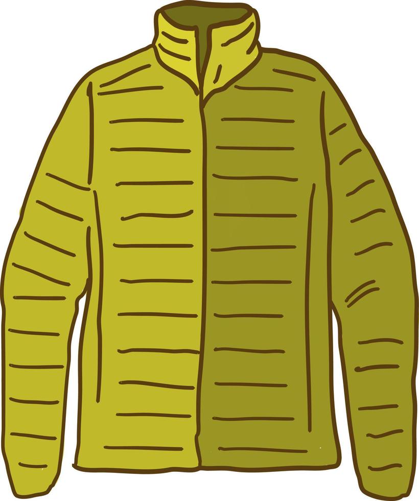 mignon manteau jaune, illustration, vecteur sur fond blanc.