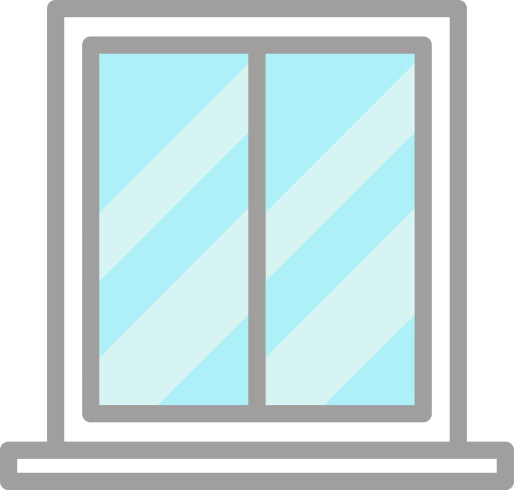double fenêtre blanche, illustration, vecteur, sur fond blanc. vecteur
