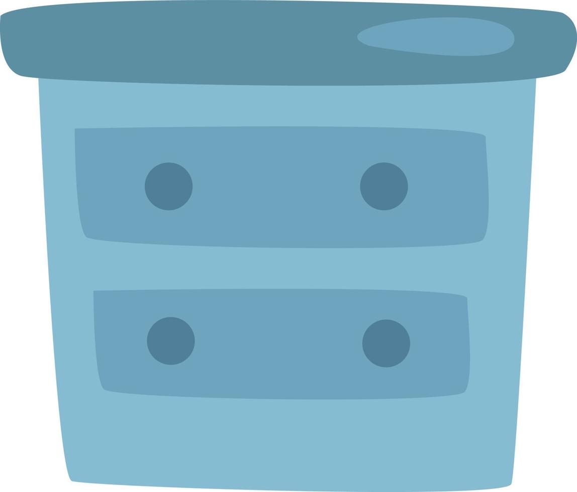 armoire de cuisine bleue, illustration, vecteur, sur fond blanc. vecteur