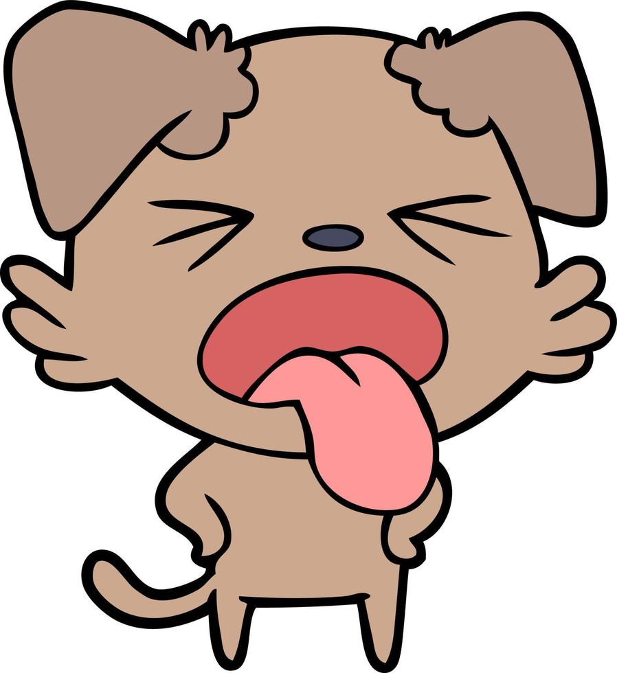 langue de chien de dessin animé vecteur