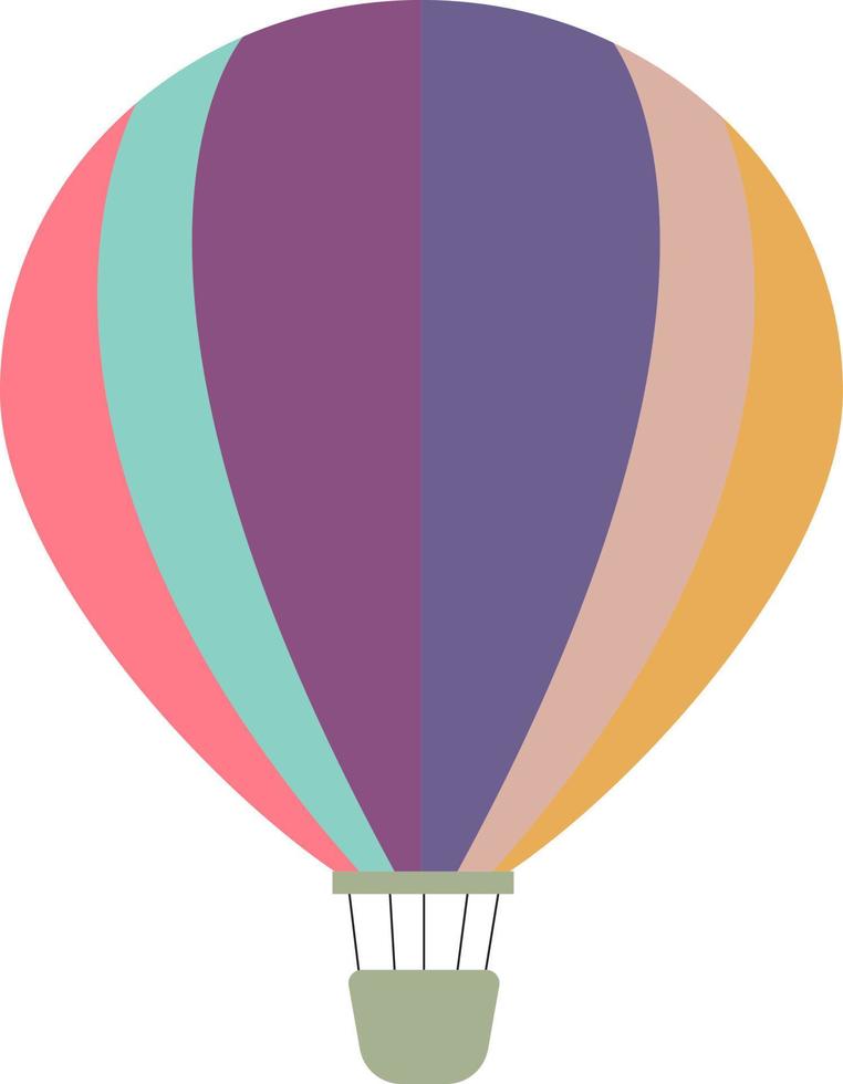 ballon à air multicolore, illustration, vecteur sur fond blanc.