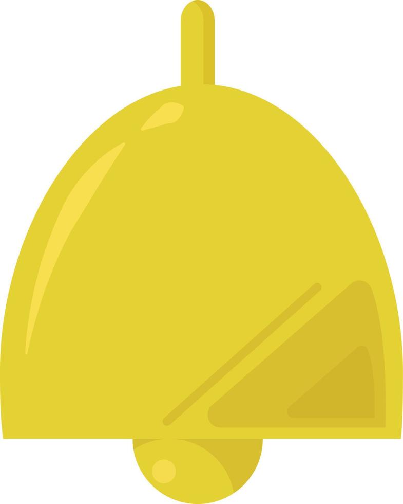 cloche jaune, illustration, vecteur sur fond blanc.