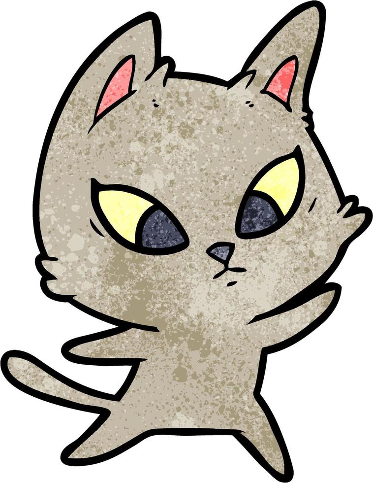 personnage de chat de vecteur en style cartoon