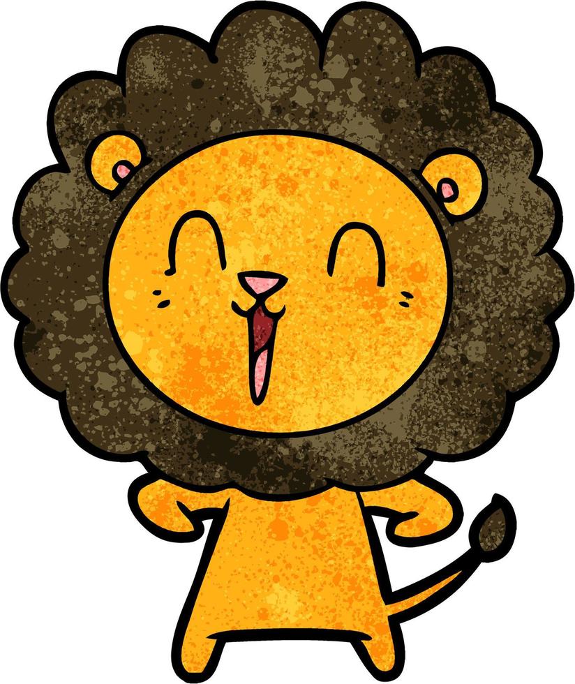 personnage de lion de vecteur en style cartoon