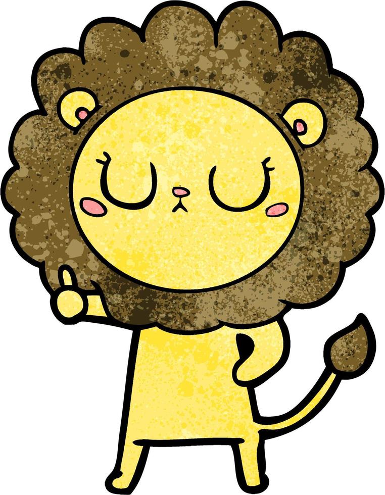 personnage de lion de vecteur en style cartoon