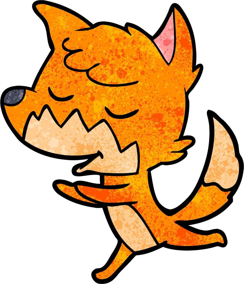 personnage de renard de vecteur en style cartoon