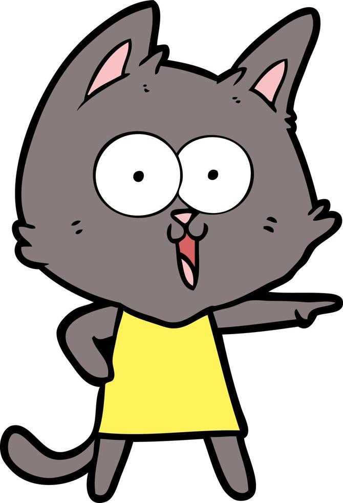 personnage de chat de vecteur en style cartoon