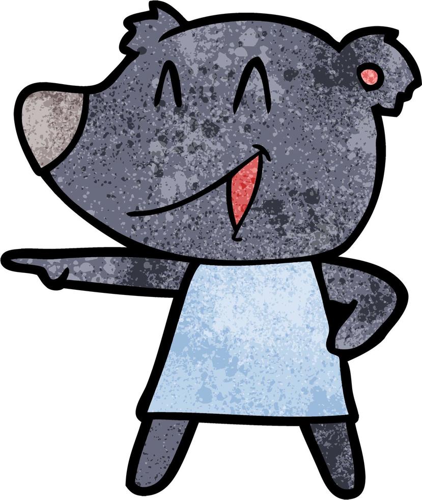 personnage d'ours de vecteur en style cartoon