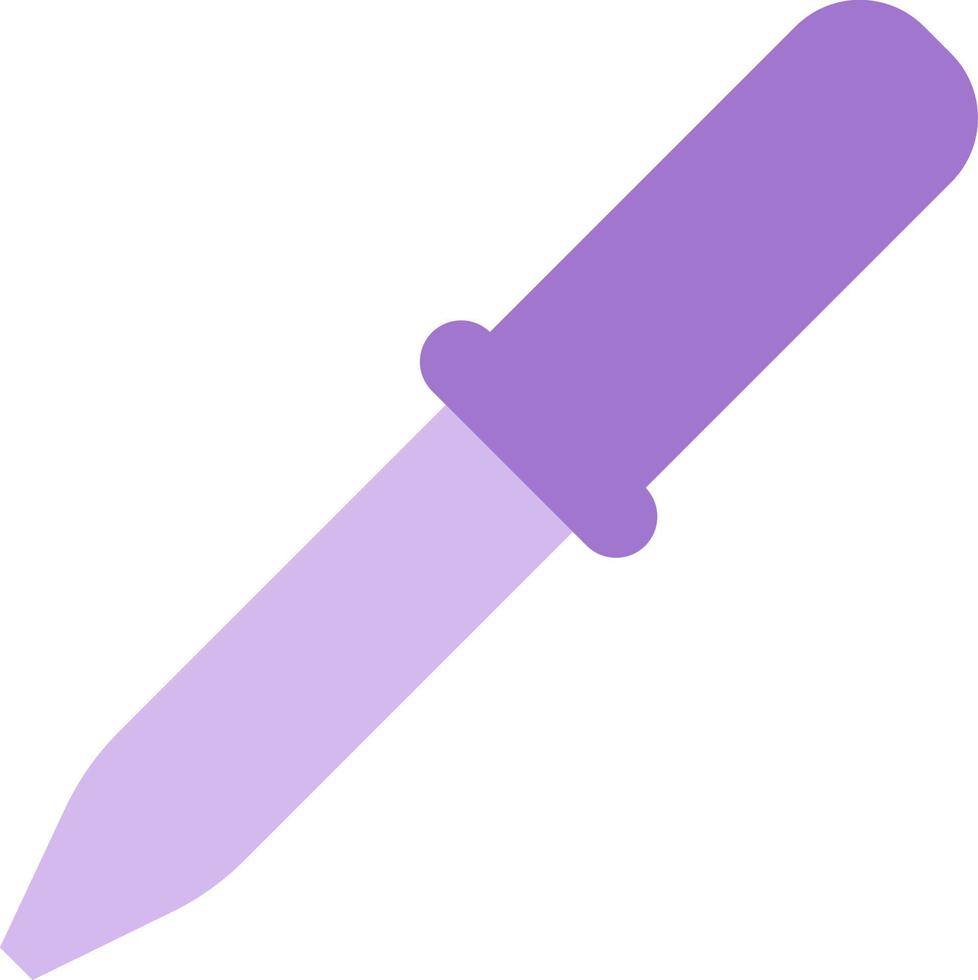 couteau violet, illustration, vecteur sur fond blanc.