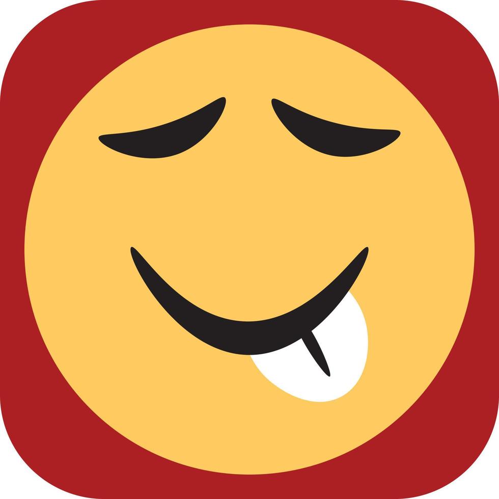 Emoji qui sort la langue, illustration, vecteur sur fond blanc.