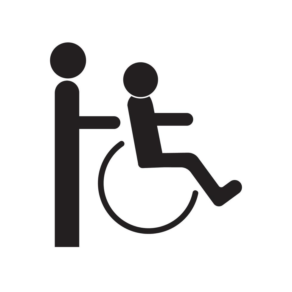 logo de fauteuil roulant vecteur