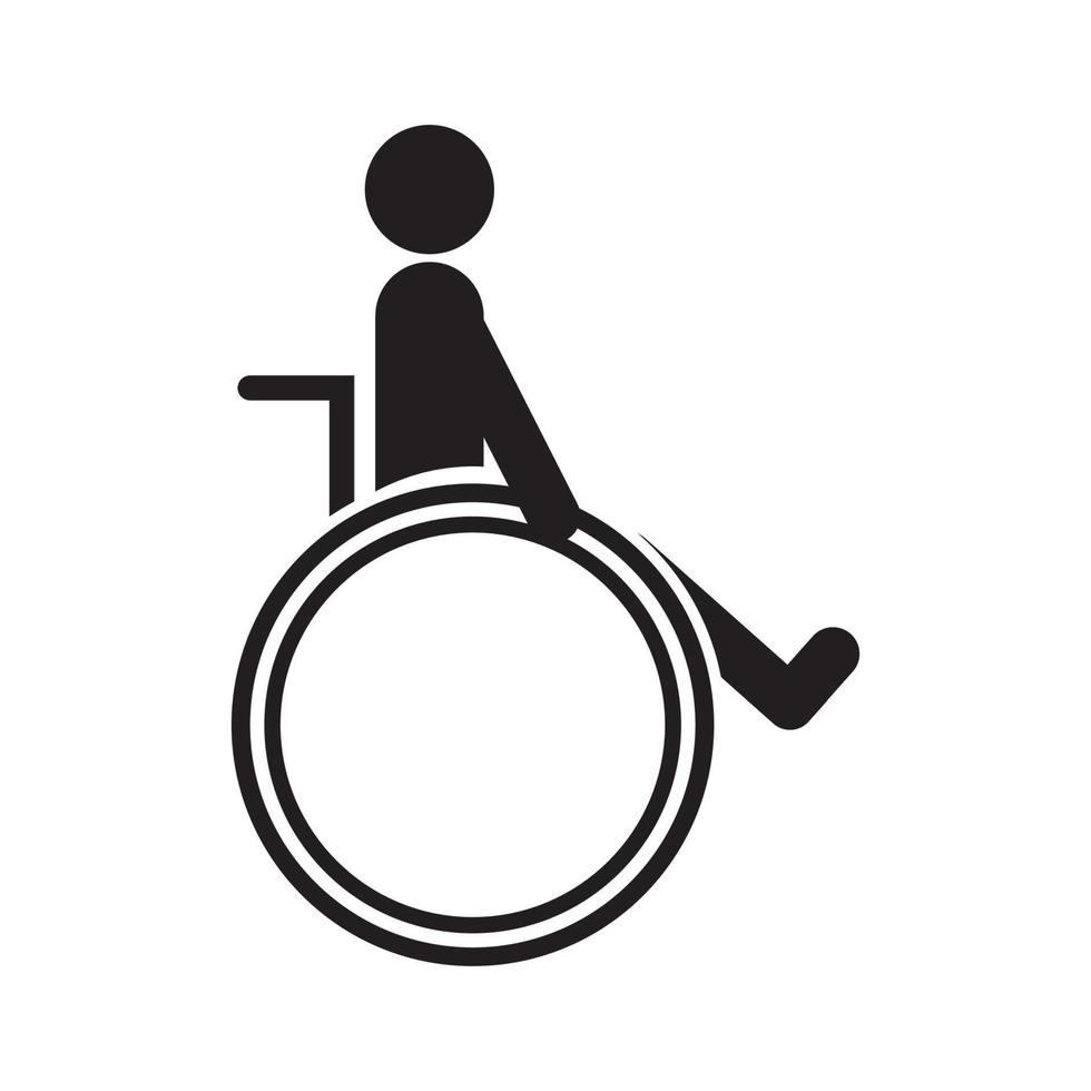 logo de fauteuil roulant vecteur