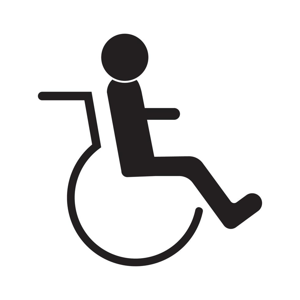 logo de fauteuil roulant vecteur