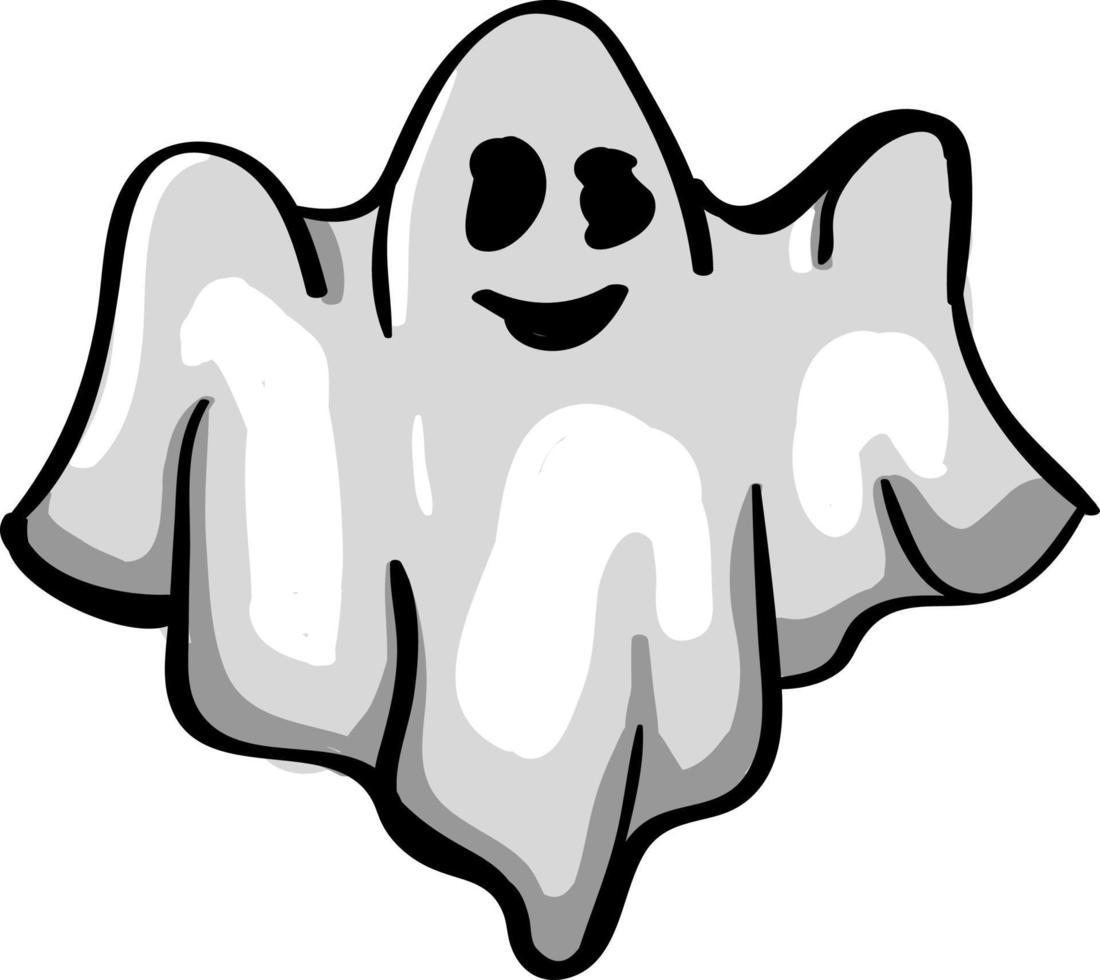 fantôme effrayant, illustration, vecteur sur fond blanc.