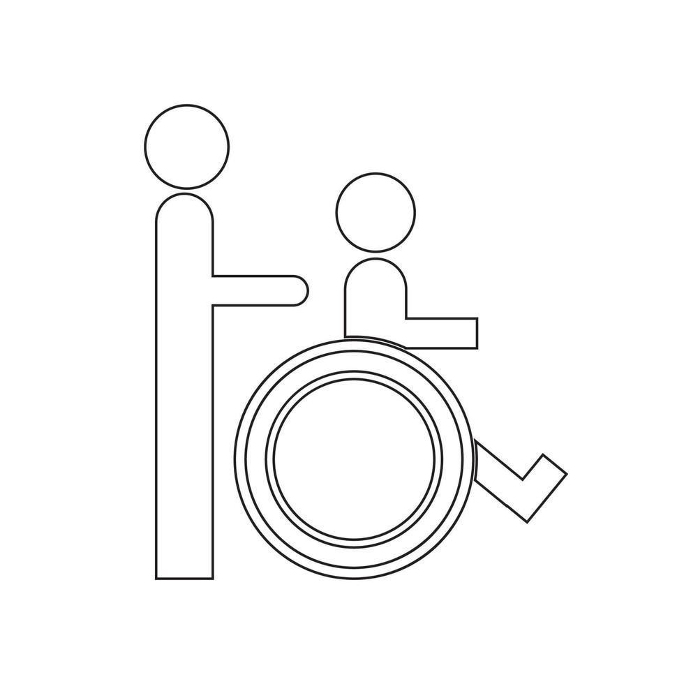 logo de fauteuil roulant vecteur