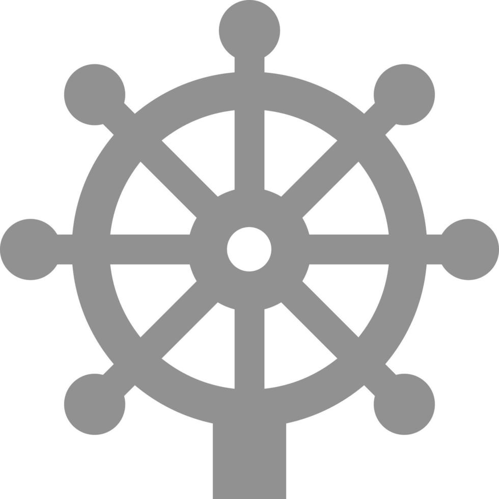 roue de bateau, illustration, vecteur sur fond blanc.