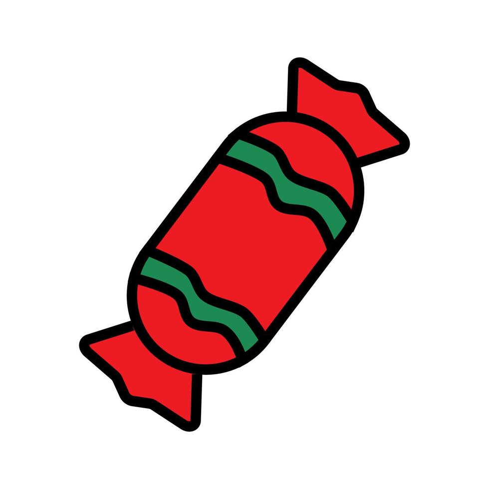 icône de bonbon rouge de dessin animé. illustration vectorielle douce isolée sur blanc vecteur