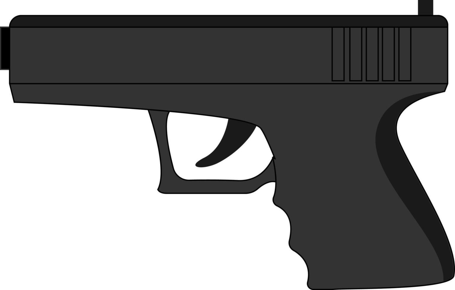 pistolet glock, illustration, vecteur sur fond blanc.