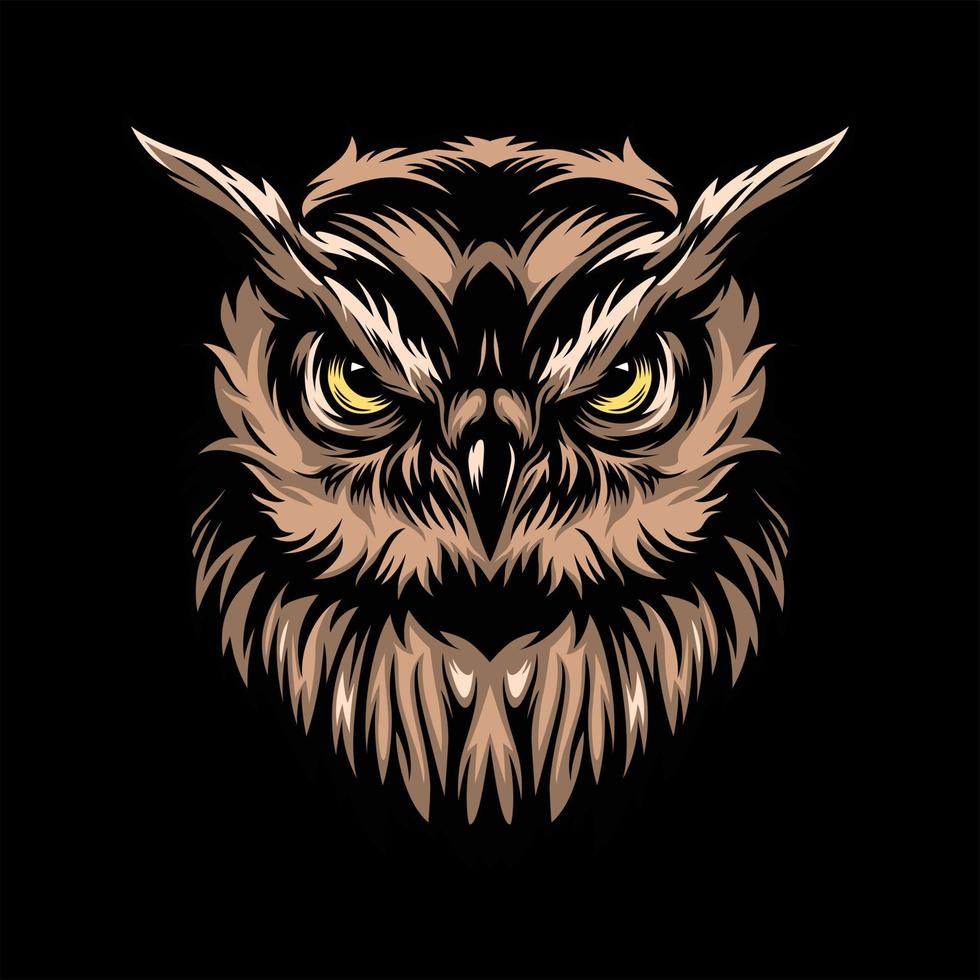 illustration vectorielle de hibou debout vecteur