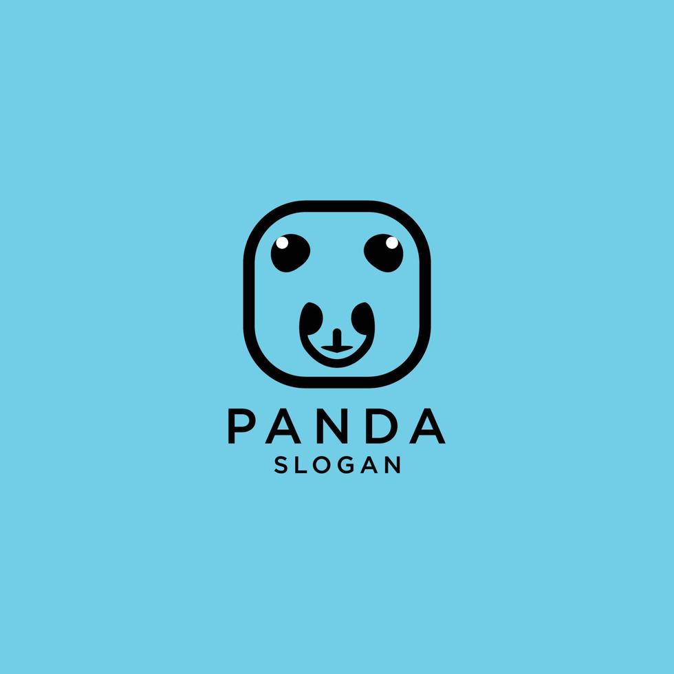 modèle d'icône de conception de logo panda vecteur