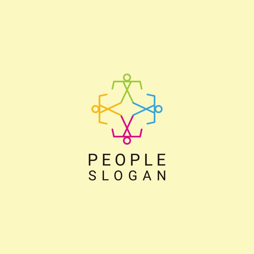 modèle de conception d'icône de vecteur de logo de personnes