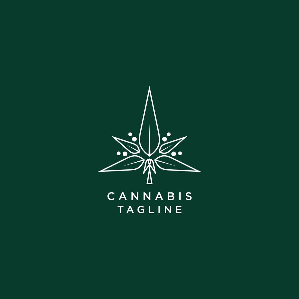 vecteur de conception d'icône de logo de cannabis