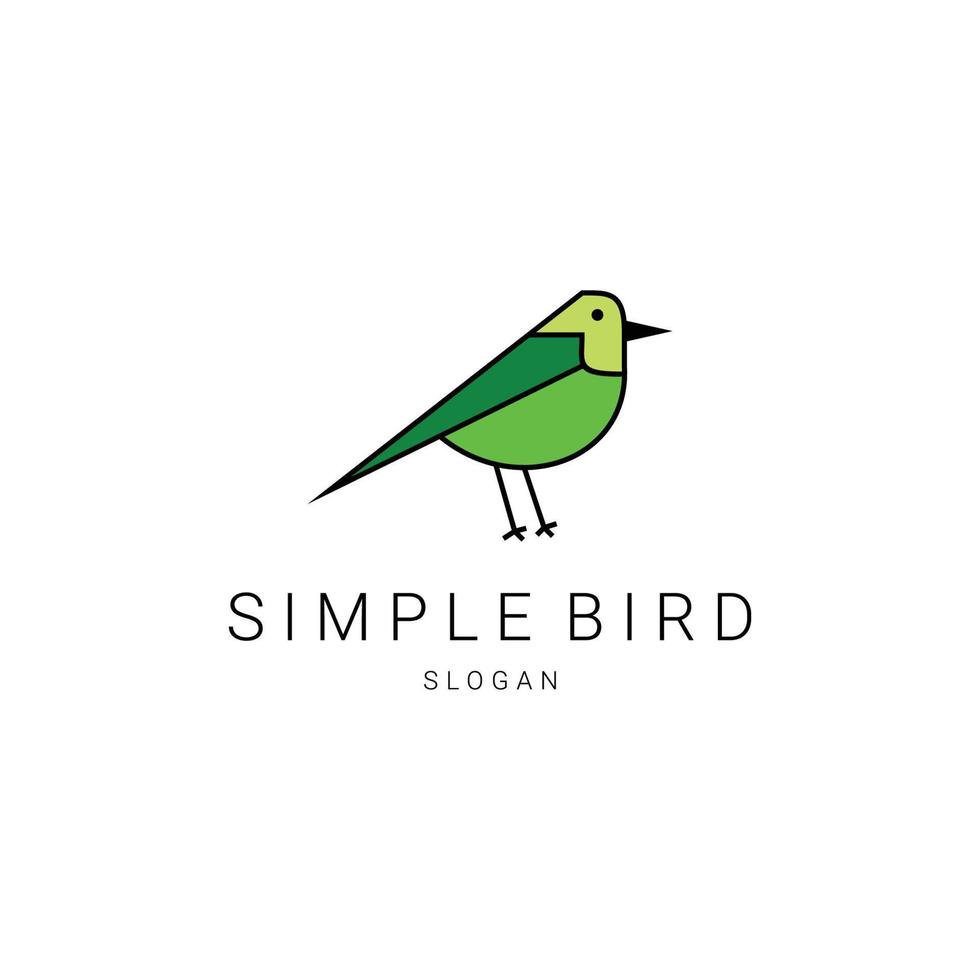 modèle d'icône de conception de logo oiseau simple vecteur