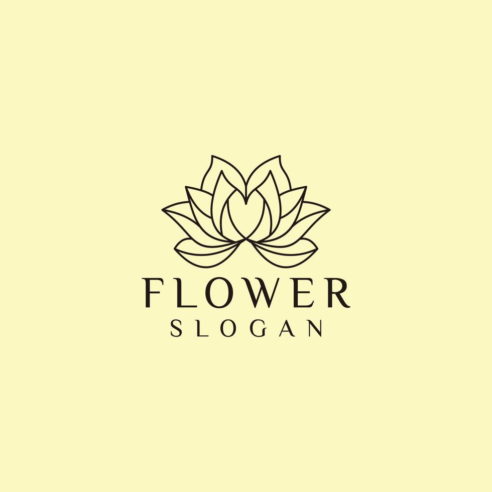 fleur logo design icône vecteur