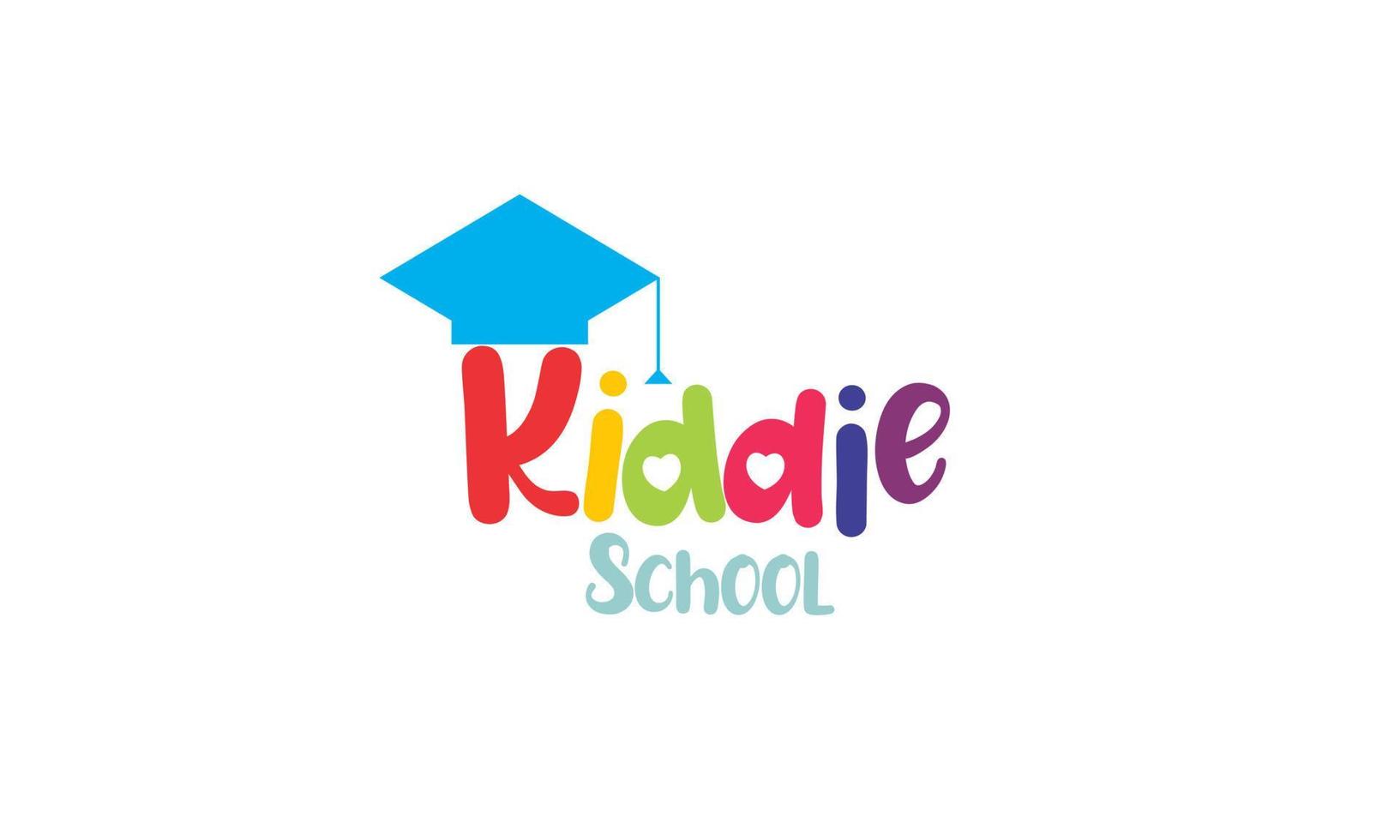 illustration de conception de logo vectoriel coloré élémentaire de l'école pour enfants