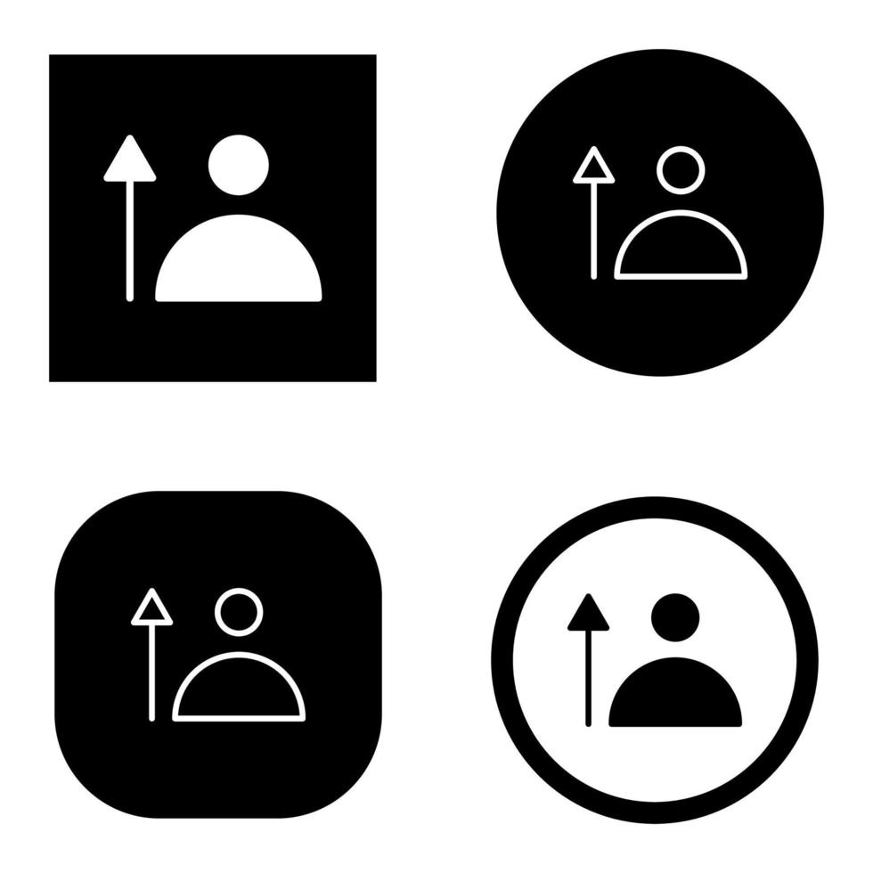 l'icône de la personne supérieure avec un arrière-plan différent, peut être utilisée pour un signe ou un symbole sur le travail vecteur
