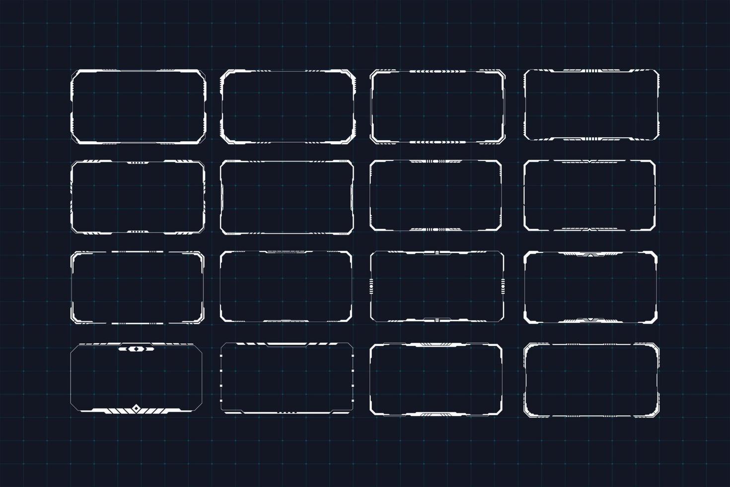 frontière technologique créative et interactive vecteur