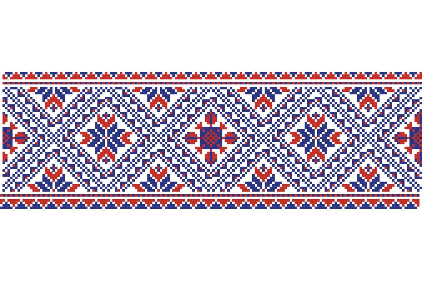 illustration vectorielle de motif brodé à tricoter sans couture avec une couleur à la mode vecteur
