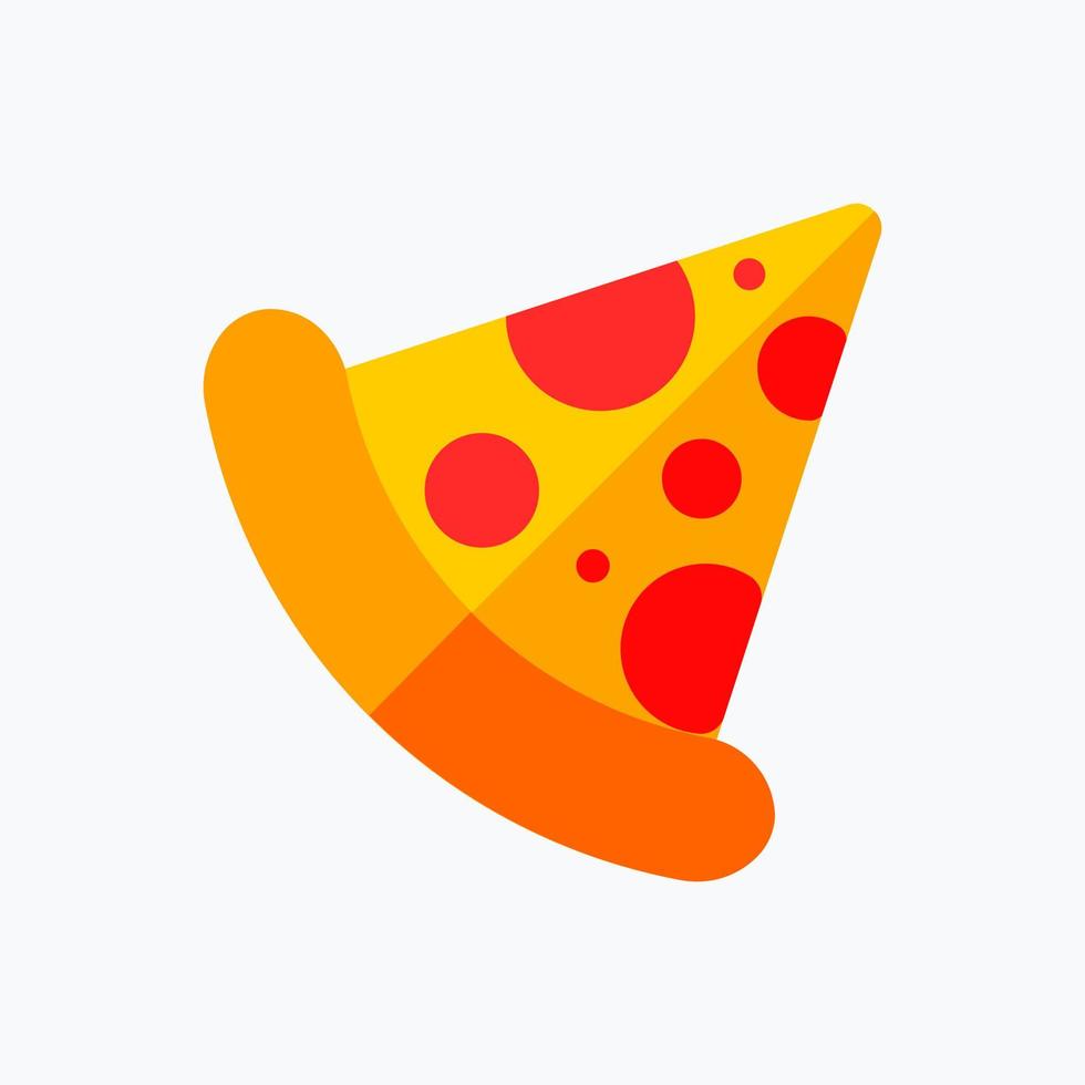 icône de pizza. icône de nourriture et d'équipement. parfait pour la présentation d'applications mobiles de sites Web et tout autre projet. style plat de conception d'icône vecteur