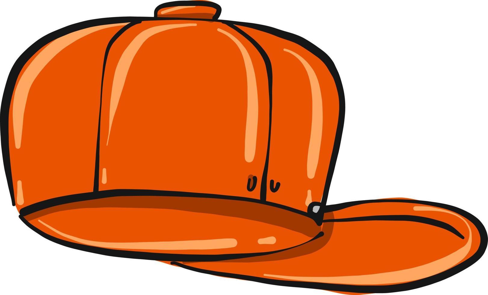 Big orange cap,illustration,vecteur sur fond blanc vecteur