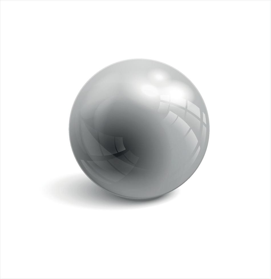 illustration vectorielle de sphère 3d en couleur grise vecteur