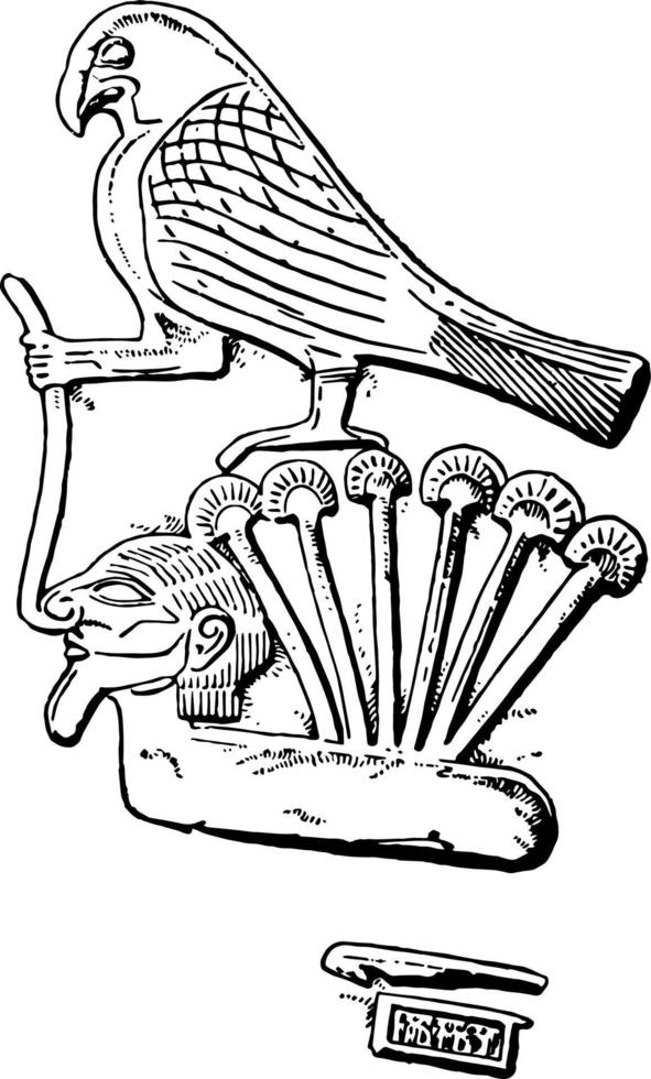 hiéroglyphe, illustration vintage. vecteur