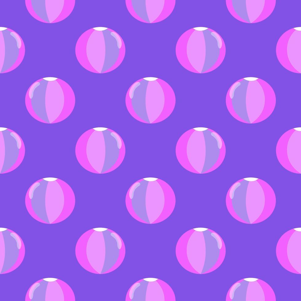 boules violettes, motif sans couture sur fond violet. vecteur