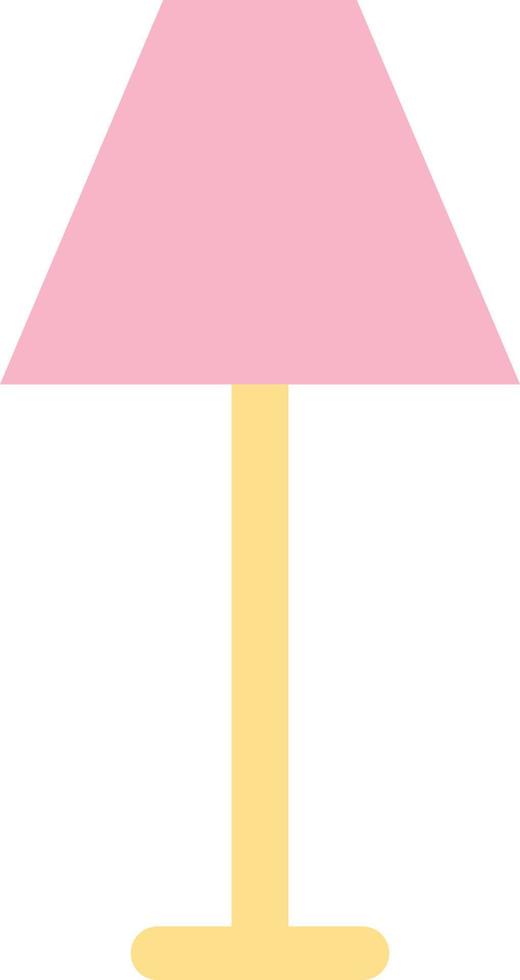 lampe de chambre rose, illustration, sur fond blanc. vecteur